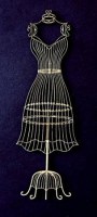 Chipboard WIRE DRESS FORM - Dusty attic