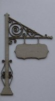 Chipboard HANGING SIGN POST - Dusty attic