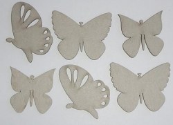Chipboards SMALL BUTTERFLIES 6 pièces - Dusty attic