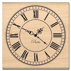 Tampon bois GRANDE HORLOGE - Florilèges