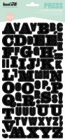 Stickers alphabet PRESS noir - Kesi'art