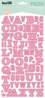 Stickers alphabet PRESS rose - Kesi'art