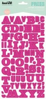 Stickers alphabet PRESS fuschia - Kesi'art