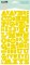 Stickers alphabet PRESS jaune - Kesi'art