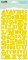 Stickers alphabet PRESS jaune - Kesi'art