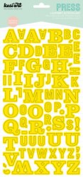 Stickers alphabet PRESS jaune - Kesi'art