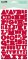 Stickers alphabet PRESS rouge - Kesi'art