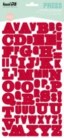 Stickers alphabet PRESS rouge - Kesi'art