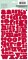 Stickers alphabet PRESS rouge - Kesi'art