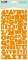 Stickers alphabet PRESS orange - Kesi'art