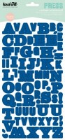 Stickers alphabet PRESS bleu électrique - Kesi'art