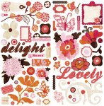 {Pink plum}Chipboards accents - Crate paper