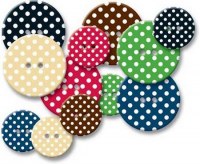 Chipboards boutons POLKA DOT - J.Bowlin