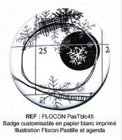 Badge FLOCON 2 45mm - ScrapButtons