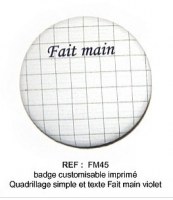 Badge FAIT MAIN 45 mm - ScrapButtons