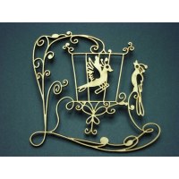 Embell. bois CAGE BURDY - Scrap Désirs