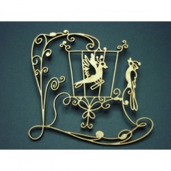 Embell. bois CAGE BURDY - Scrap Désirs