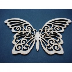 Embell. bois PAPILLON ARABESQUE - Scrap Désirs