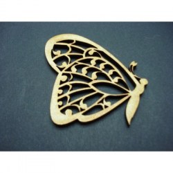 Embell. bois ENVOL D'UN PAPILLON FLOURISH - Scrap Désirs