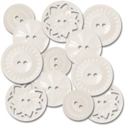 Boutons VINTAGE WHITE - Jenni Bowlin