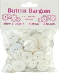 Assortiment boutons blancs