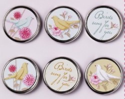6 brads OISEAUX - Tilda