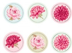 6 brads FLOWERGARDEN - Tilda