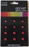 12 brads pailletés ROUGE - Kesi'art