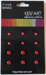 12 brads pailletés ROUGE - Kesi'art