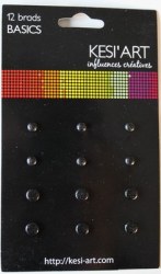 12 brads pailletés NOIR - Kesi'art