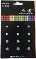 12 brads pailletés BLEU - Kesi'art