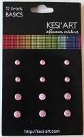 12 brads pailletés ROSE - Kesi'art