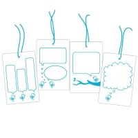 Bubble bird tags BLEU - Elle's studio