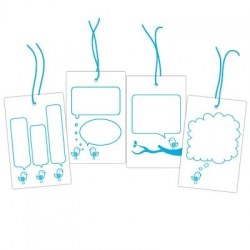 Bubble bird tags BLEU - Elle's studio