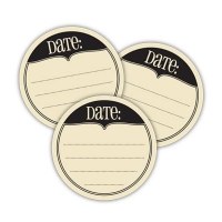 Chic date tags CREAM - Elle's Studio