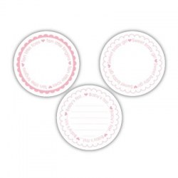 Sweet baby circle tags ROSE - Elle's Studio