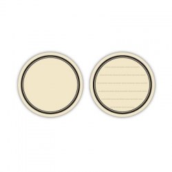 Lined journaling circle tags CREME - Elle's studio