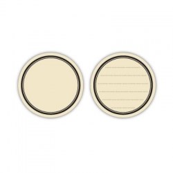 Lined journaling circle tags CREME - Elle's studio