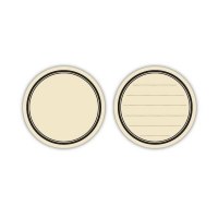Lined journaling circle tags CREME - Elle's studio
