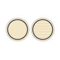 Lined journaling circle tags CREME - Elle's studio