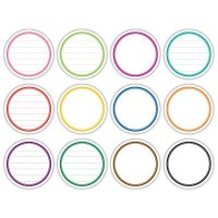 Lined journaling circle tags BRIGHT - Elle's studio