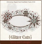 Glitter cuts OVAL SNOW FRAME - Fancy Pants
