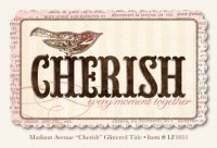 {Lost and found}Etiquette pailletée CHERISH TITLE - MME