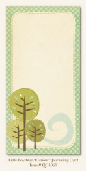 {Quite contrary}Journaling card CURIOUS - MME