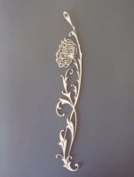 Chipboard LONG STEM FLOWER - Dusty attic