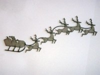 Chipboard SANTA SLEIGH AND REINDEER - Dusty attic