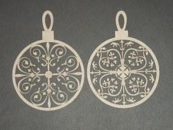 Chipboards CHRISTMAS BAUBLES - Dusty attic