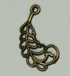 Charm FEUILLE INCURVÉE bronze