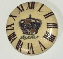 Bouton bois HORLOGE 04