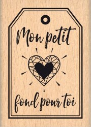 {Pur éclat}Tampon bois MON PETIT COEUR - Florilèges